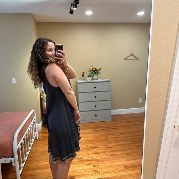 NWT Johnny Was Gray Embroidered Mini Dress Small - Picture 3 of 12